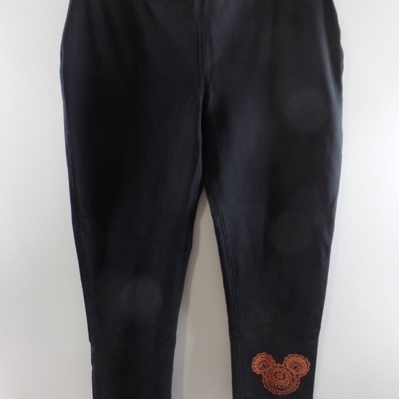 Disney Parks Purple Multi Paisley Mickey Leggings (S) - Picture 1 of 3